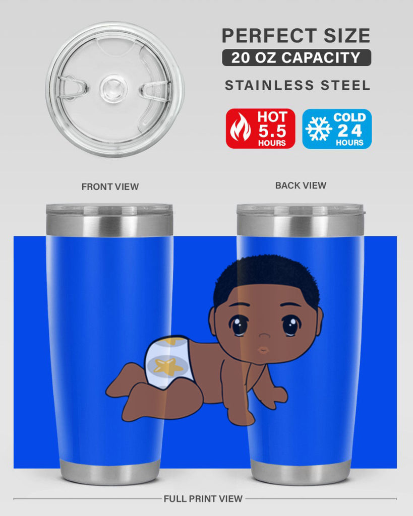 black baby boy 3#- black men - boys- tumbler