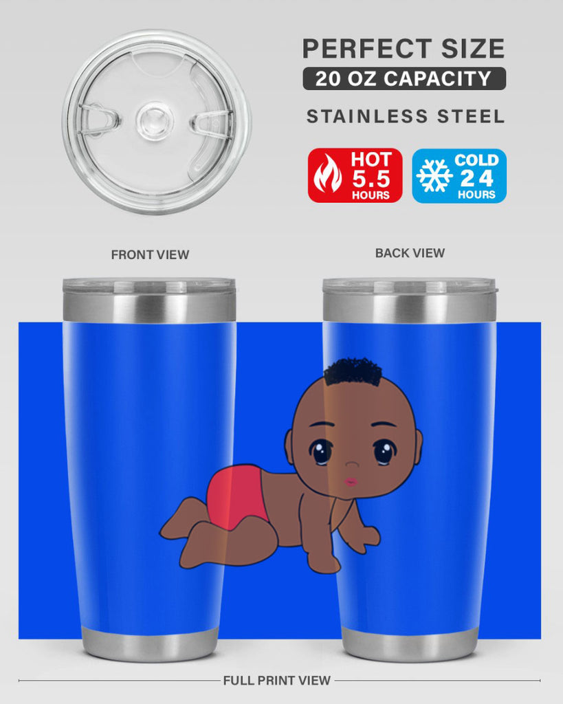 black baby boy 5#- black men - boys- tumbler
