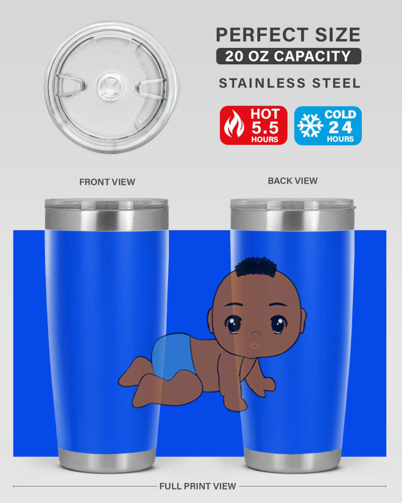 black baby boy 9#- black men - boys- tumbler