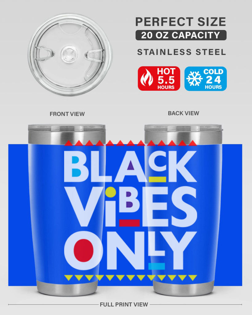 black vibes only 217#- black words phrases- Cotton Tank