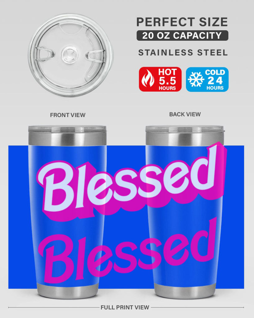 blessed barbie 193#- black words phrases- Cotton Tank