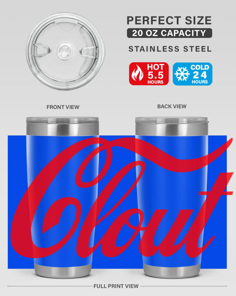 clout 185#- black words phrases- Cotton Tank