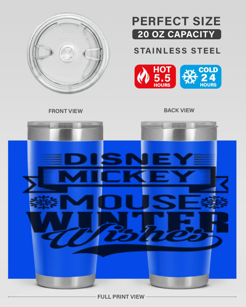 disney mickey mouse winter wishes 93#- winter- Tumbler