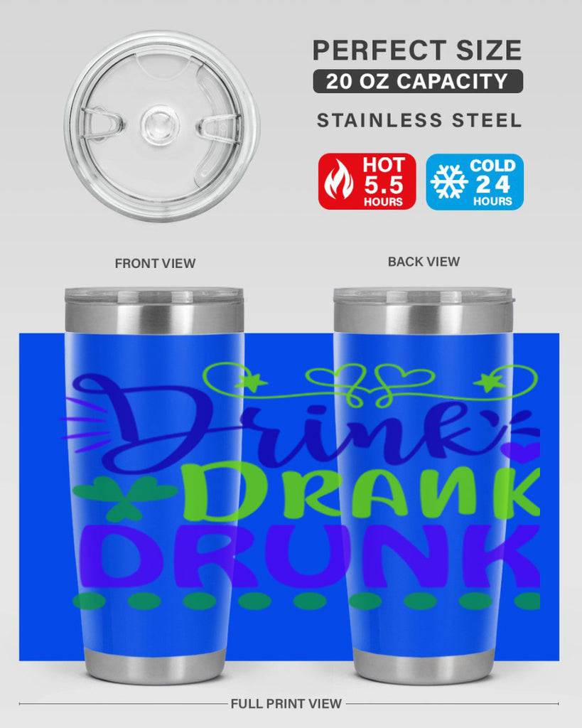 drink drank drunk 22#- mardi gras- Tumbler