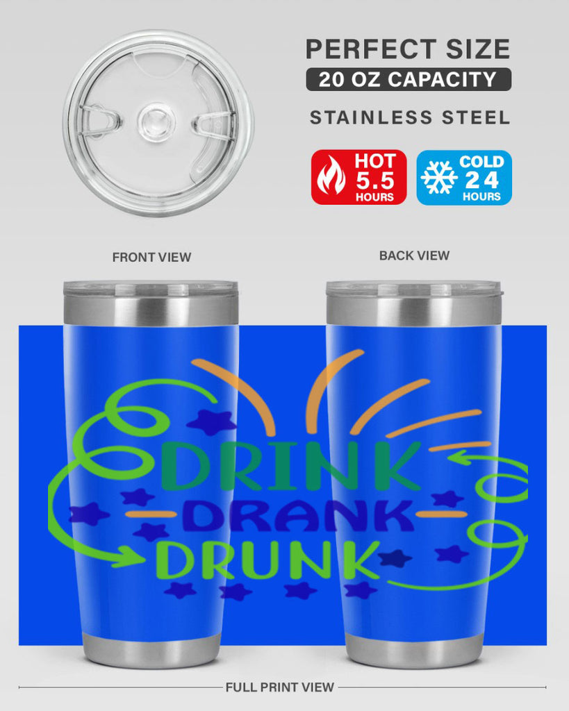 drink drank drunk 23#- mardi gras- Tumbler
