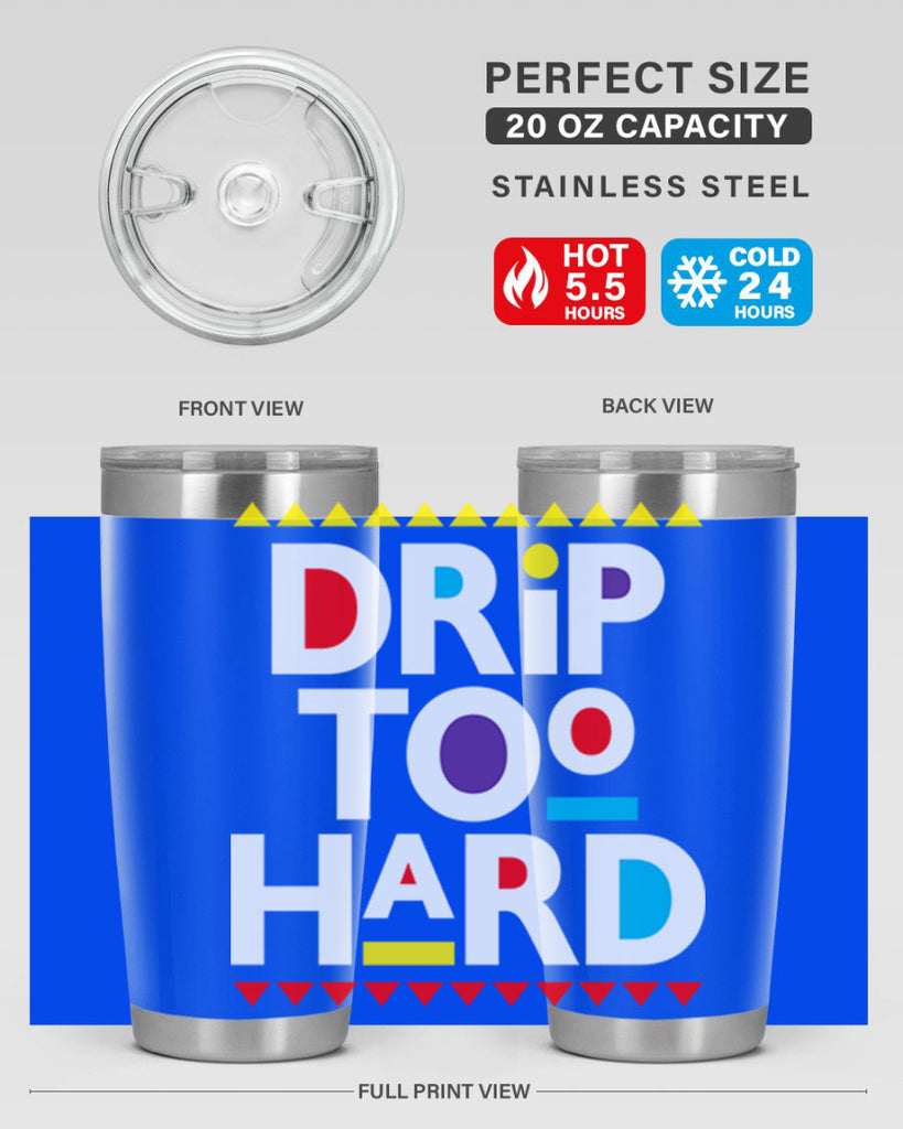 drip too hard 163#- black words phrases- Cotton Tank