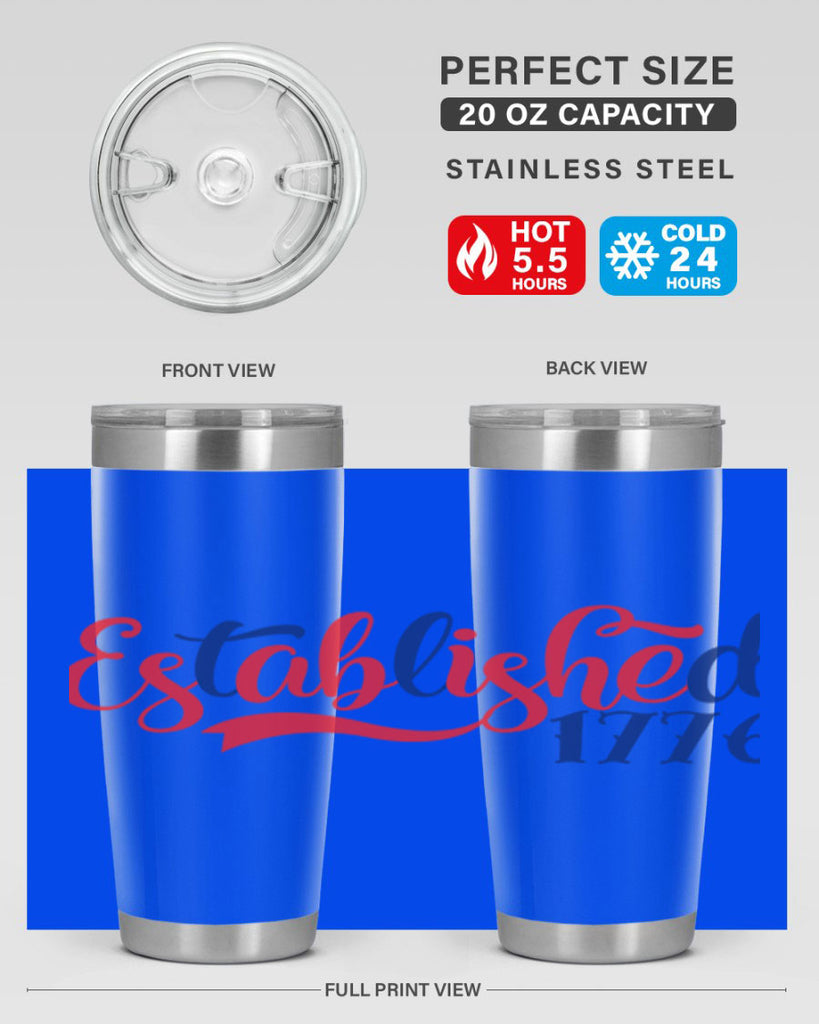 established Style 46#- Fourt Of July- Tumbler