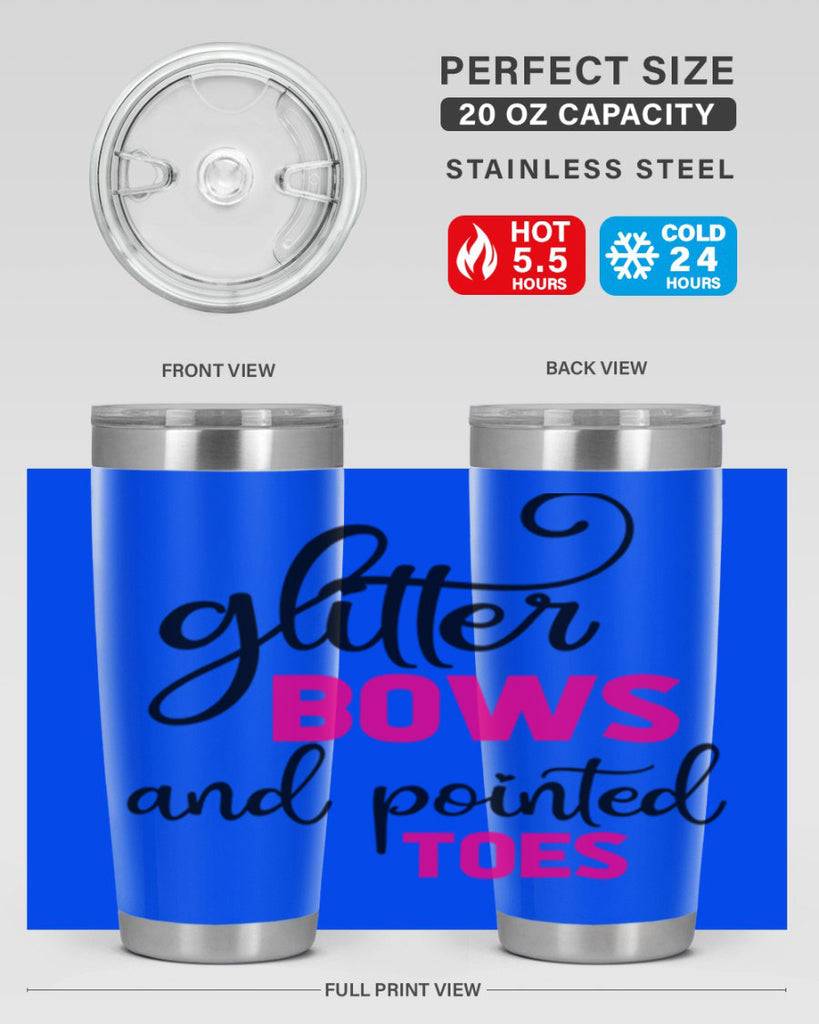 glitter bows and pointed toes 41#- ballet- Tumbler