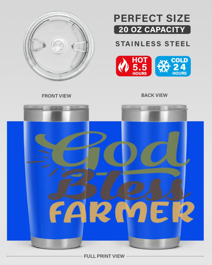 god bless farmer 10#- farming and gardening- Tumbler