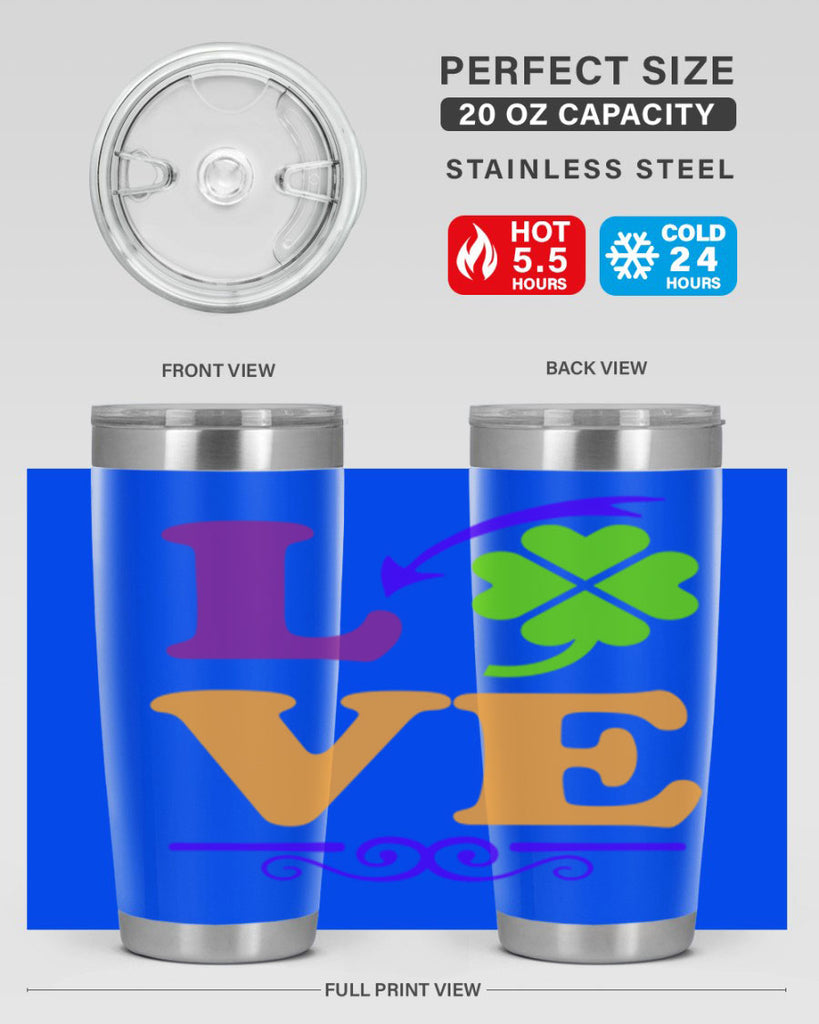 love 18#- mardi gras- Tumbler