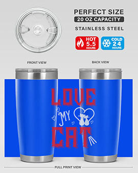 love my cat Style 67#- cat- Tumbler