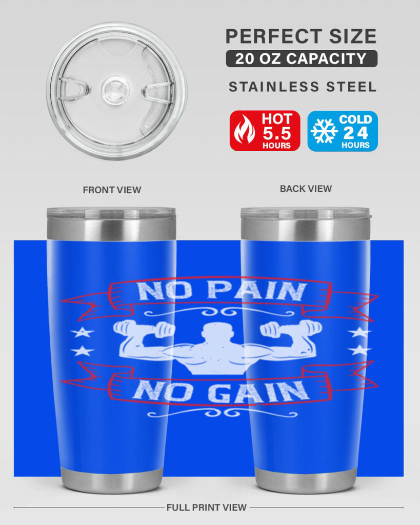 no pain no gain 82#- gym- Tumbler