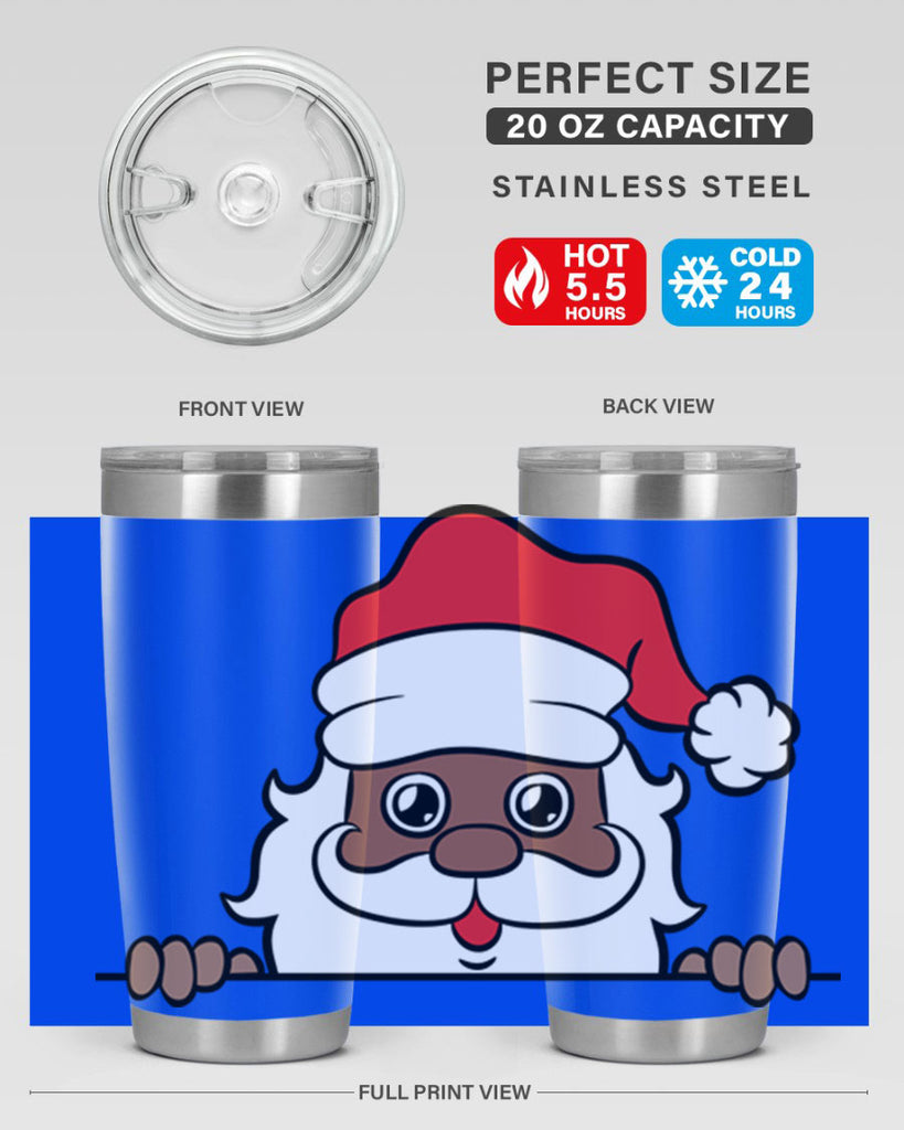 peekaboo black santa 19#- black men - boys- tumbler