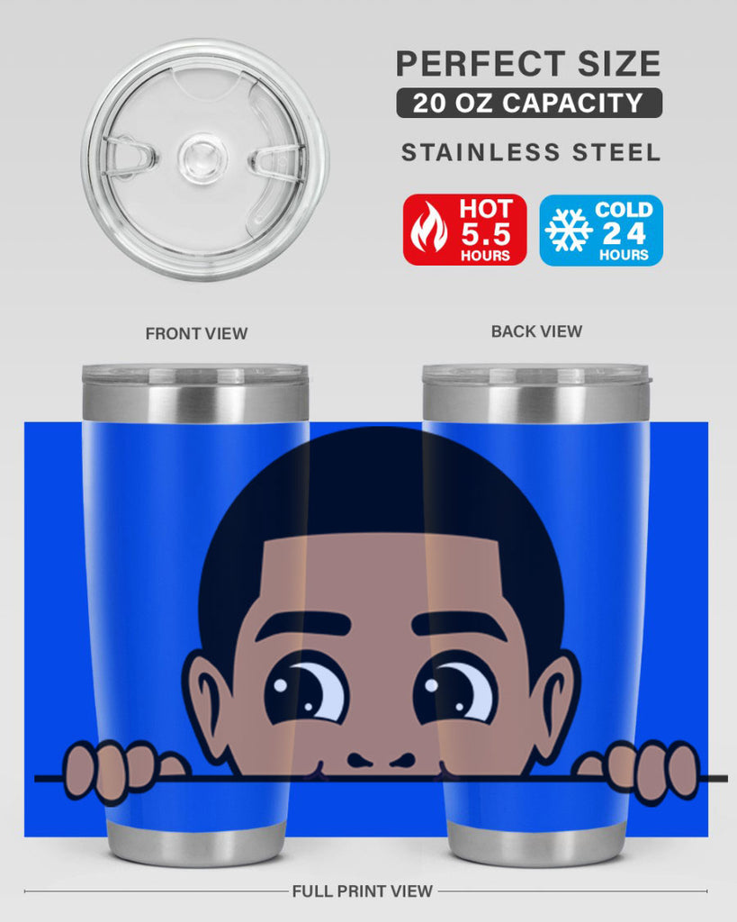 peekaboo boy 17#- black men - boys- tumbler
