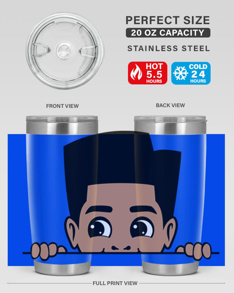 peekaboo boy 18#- black men - boys- tumbler