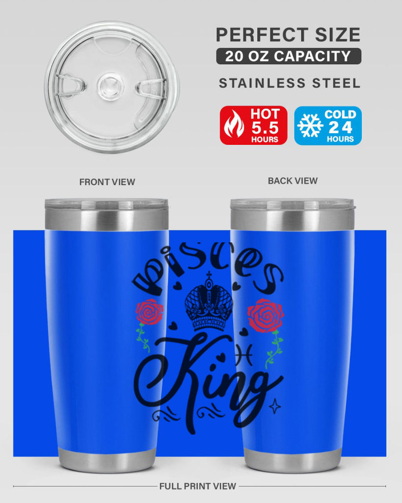 pisces king 375#- zodiac- Tumbler