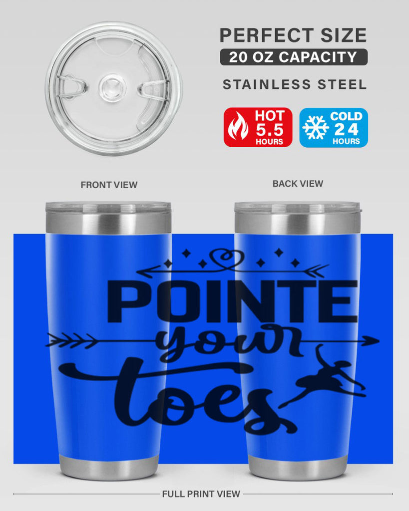 pointe your toes 72#- ballet- Tumbler