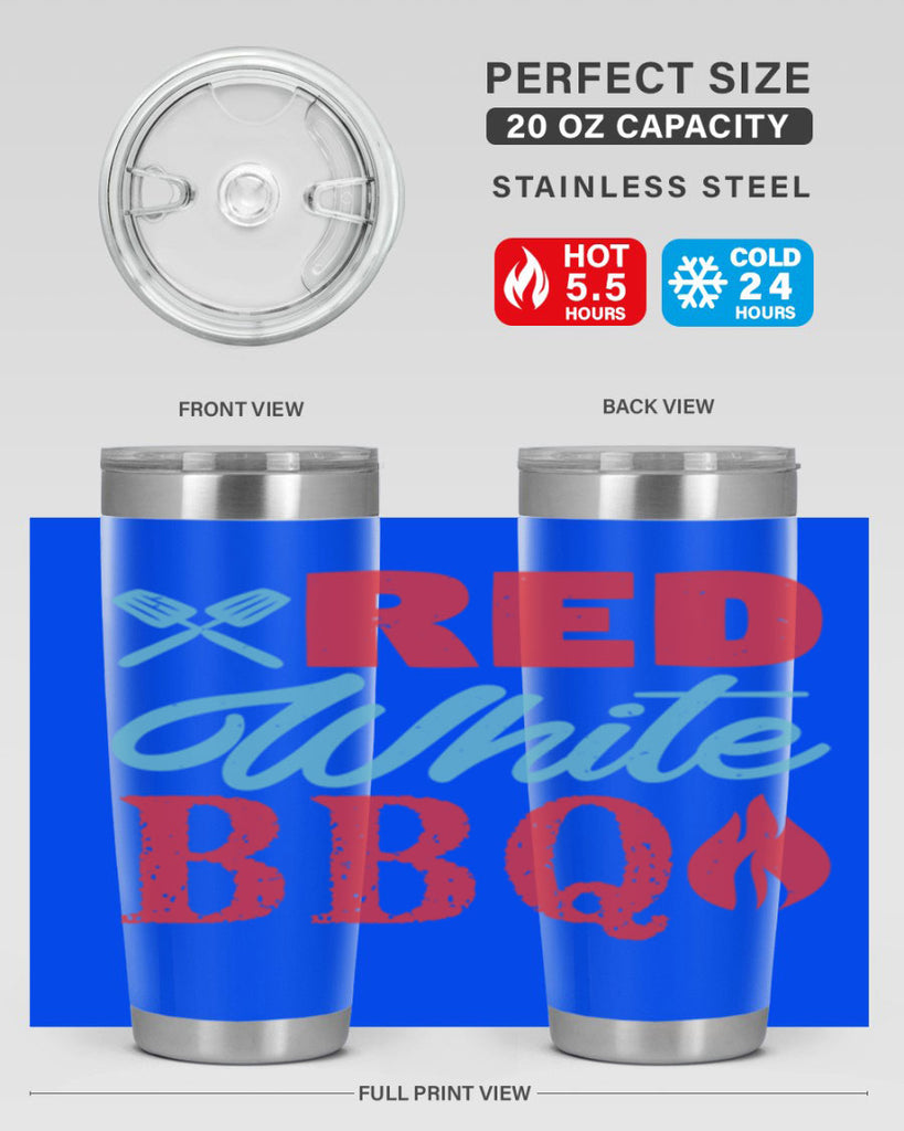 red white bbq 15#- bbq- Tumbler