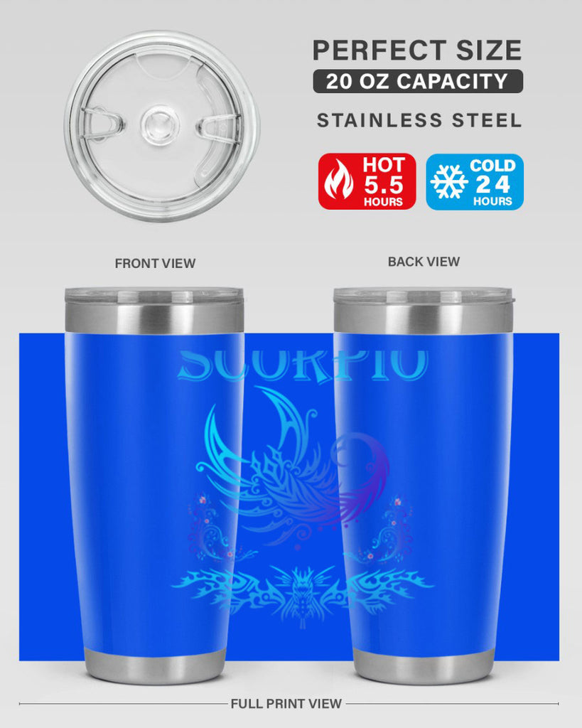 scorpio 449#- zodiac- Tumbler