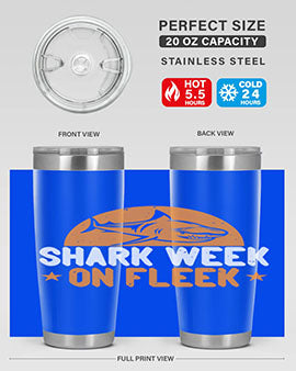shark week on fleek Style 42#- shark  fish- Tumbler