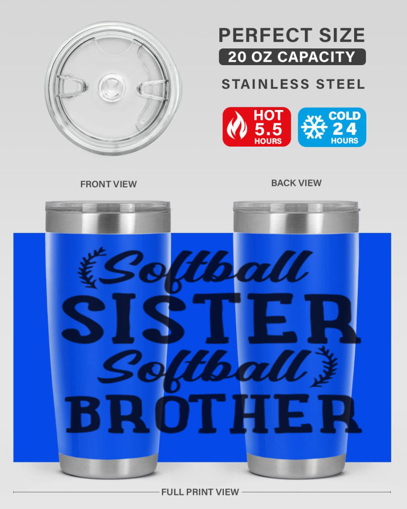 softball sister softball brother 2273#- softball- Tumbler