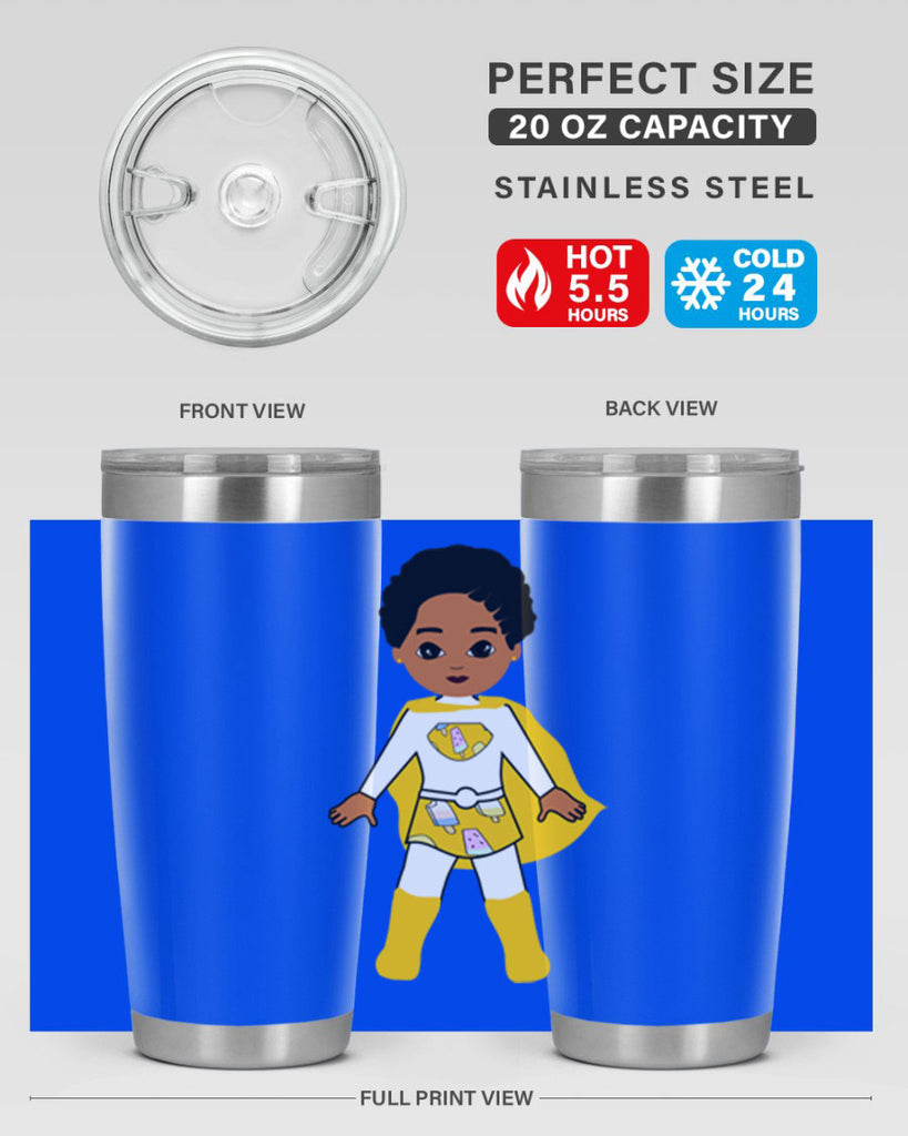 super kid 10#- black men - boys- tumbler