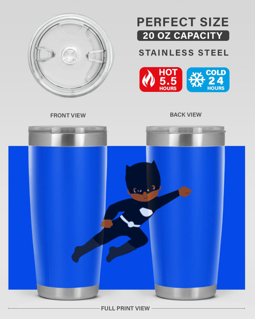 super kid 12#- black men - boys- tumbler
