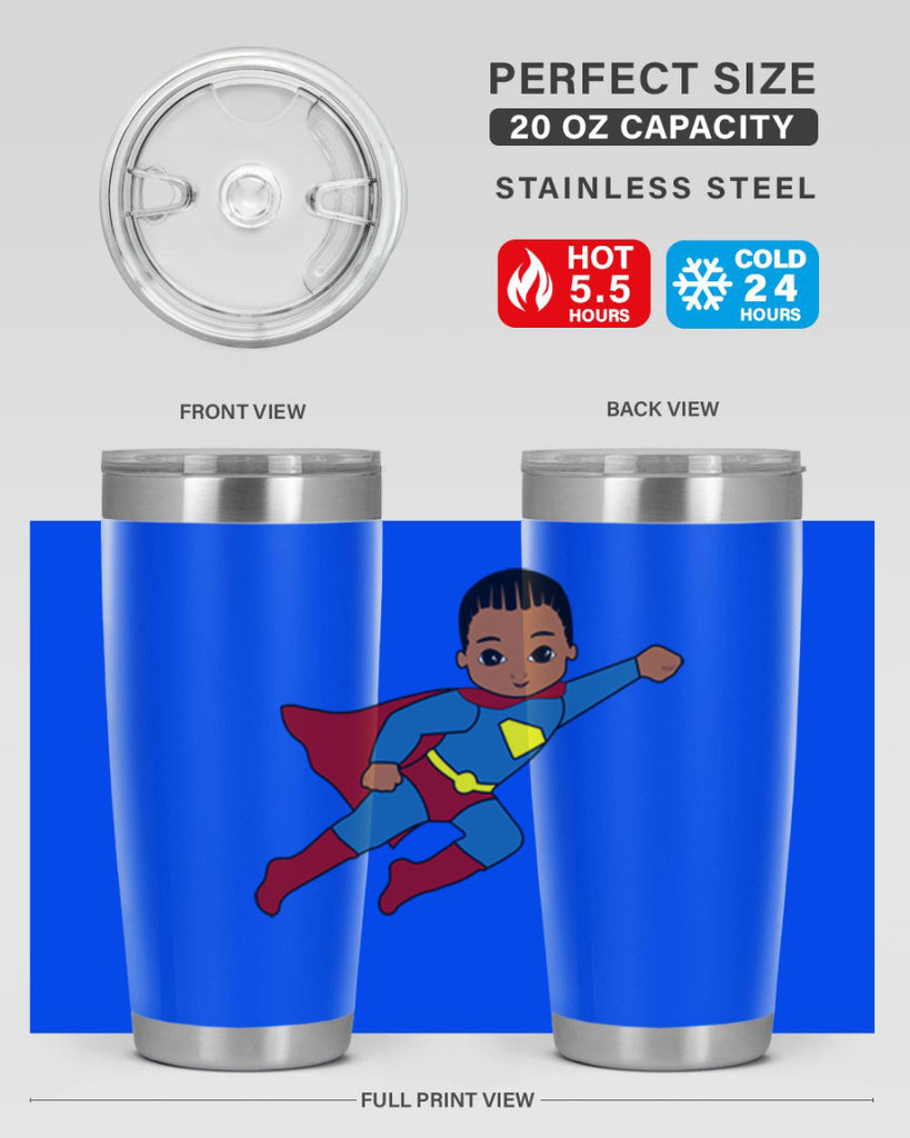 super kid 1#- black men - boys- tumbler