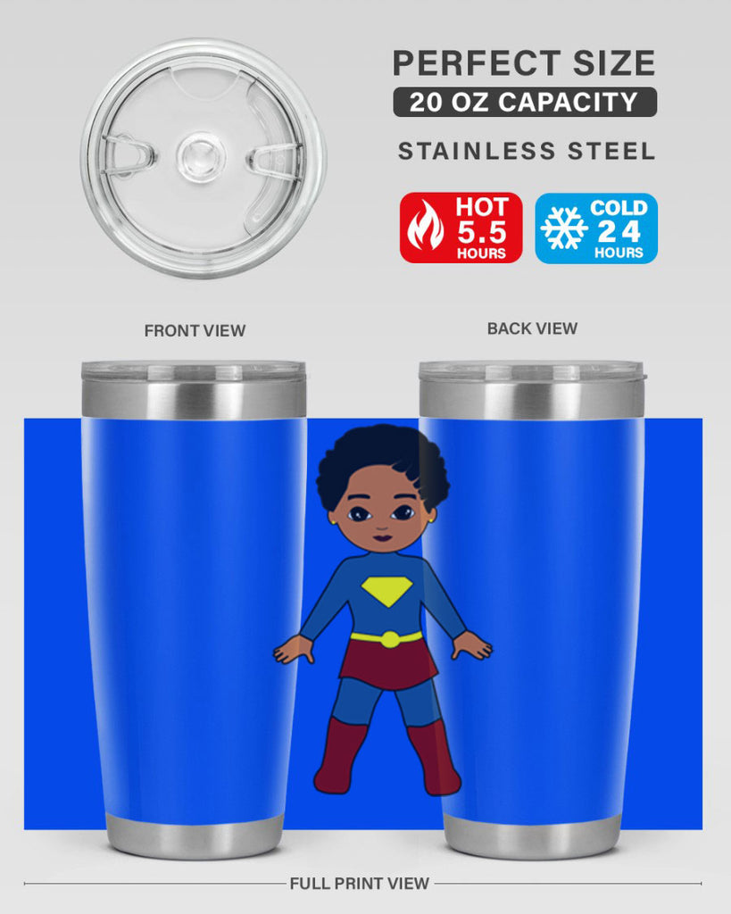 super kid 3#- black men - boys- tumbler