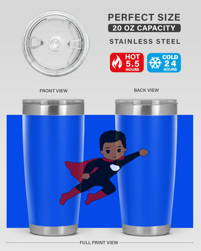 super kid 5#- black men - boys- tumbler