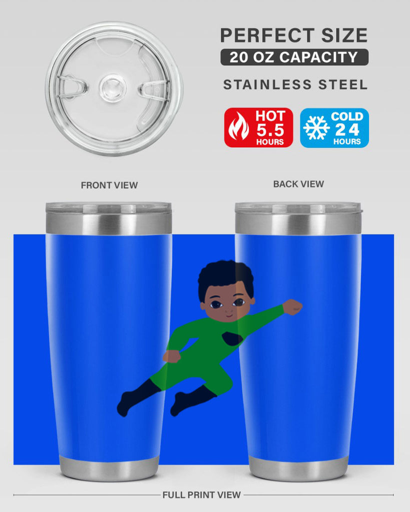 super kid 6#- black men - boys- tumbler