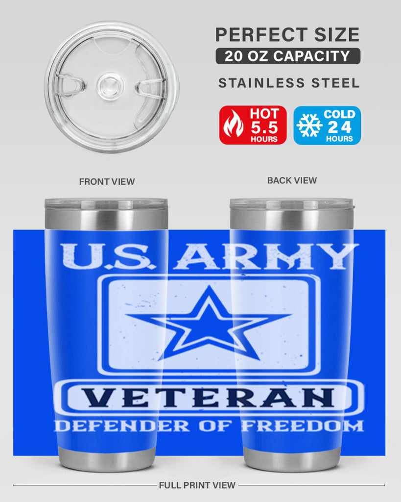 us army veteran defender of freedom 14#- Veterns Day- Tumbler