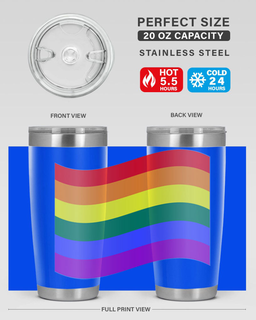 wavy rainbow flag 1#- lgbt- Tumbler