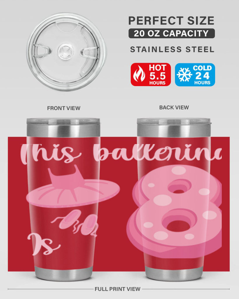 8th Birthday Ballet Dancer Ballerina 2#- ballet- Tumbler
