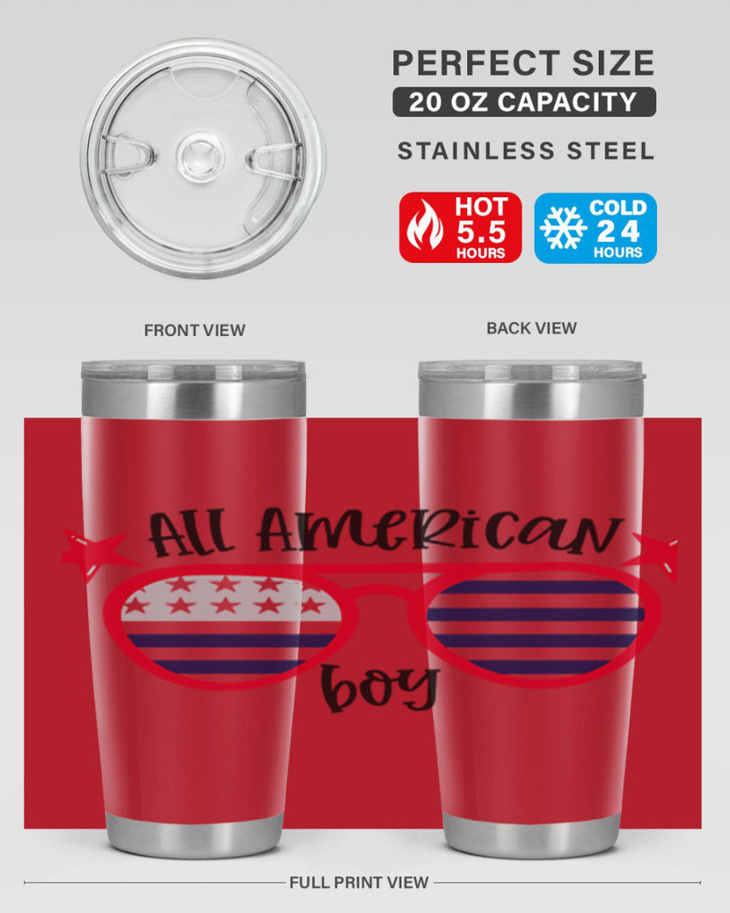 All American Boy Style 141#- Fourt Of July- Tumbler