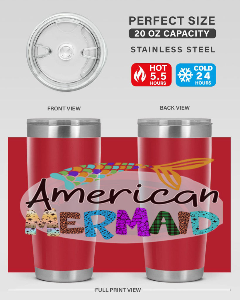 American Mermaid 14#- mermaid- Tumbler