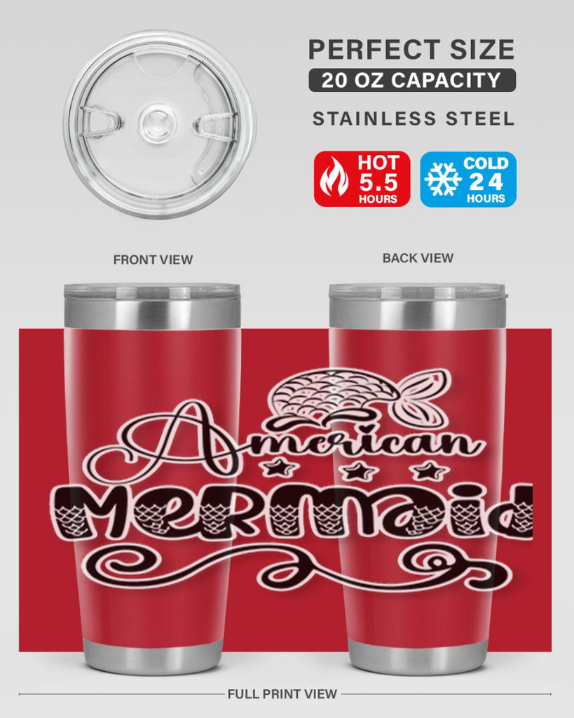 American Mermaid 15#- mermaid- Tumbler