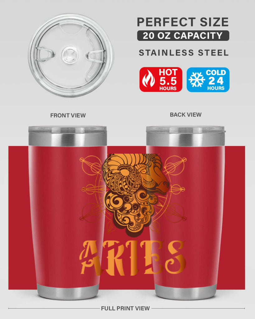 Aries 121#- zodiac- Tumbler