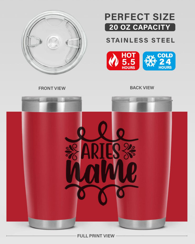 Ariesname 112#- zodiac- Tumbler