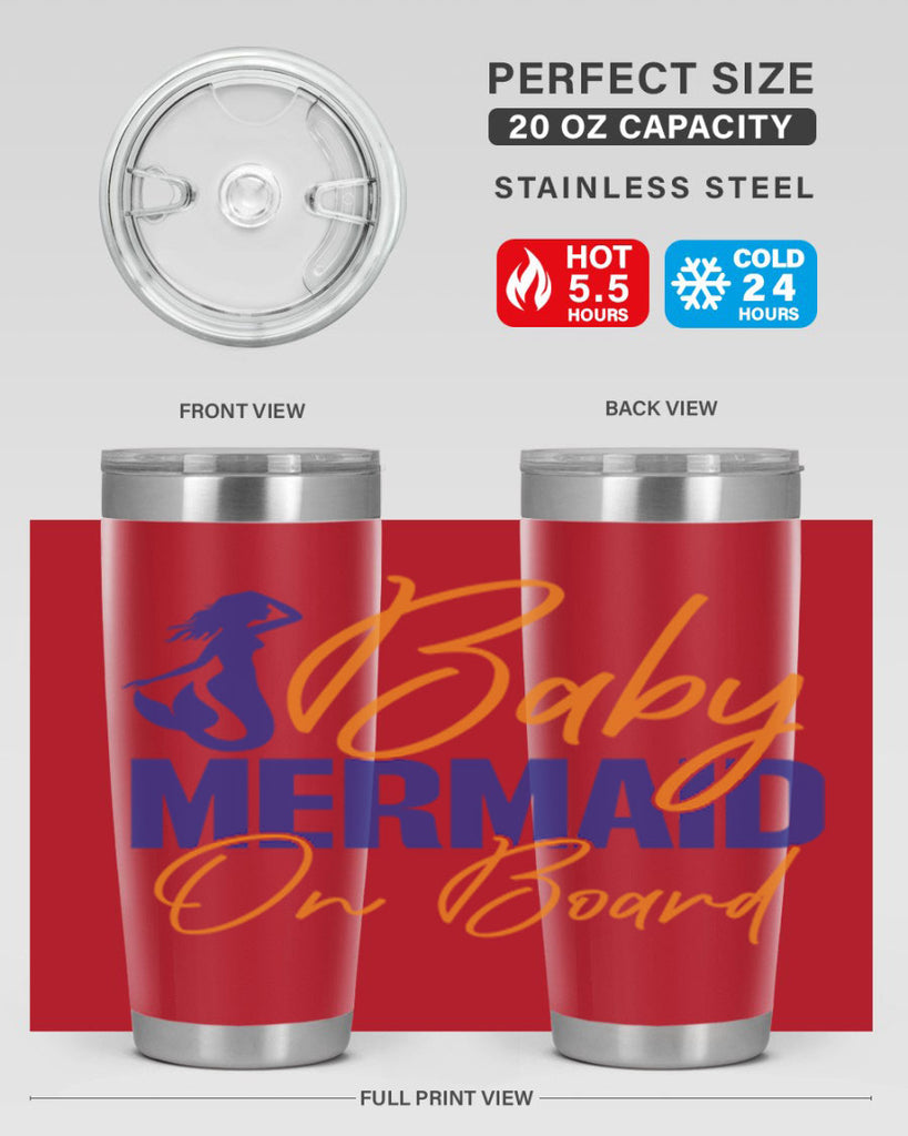 Baby Mermaid on Board 20#- mermaid- Tumbler