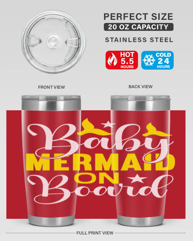 Baby Mermaid on Board 21#- mermaid- Tumbler