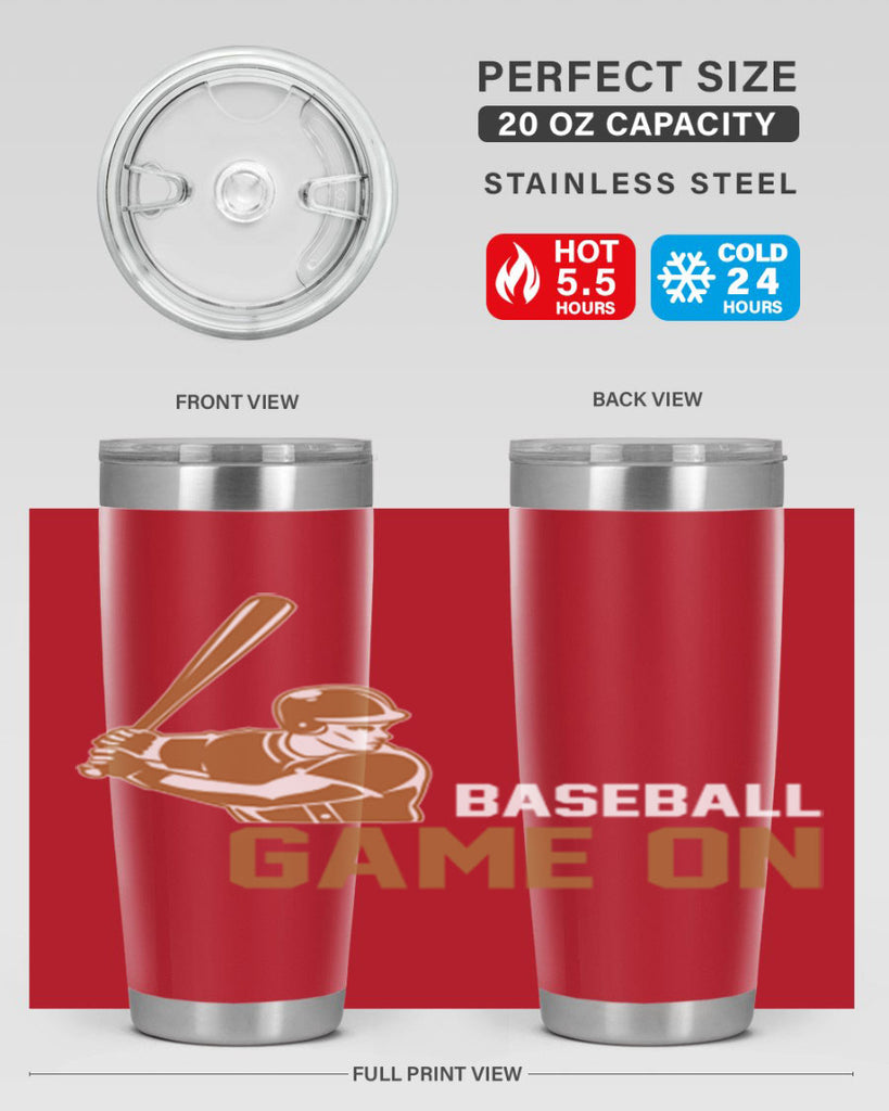 Baseball game 1446#- baseball- Tumbler