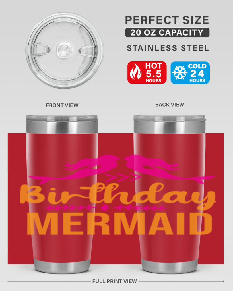 Birthday Mermaid 69#- mermaid- Tumbler