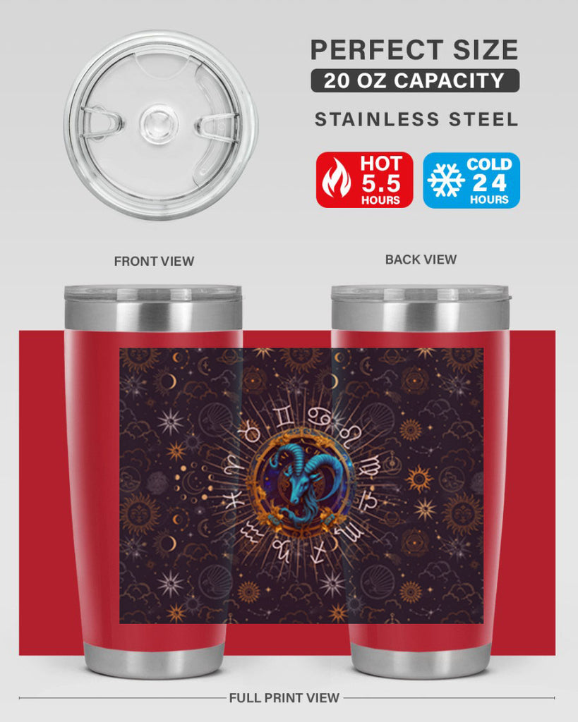 Capricorn Straight 184#- zodiac- Tumbler