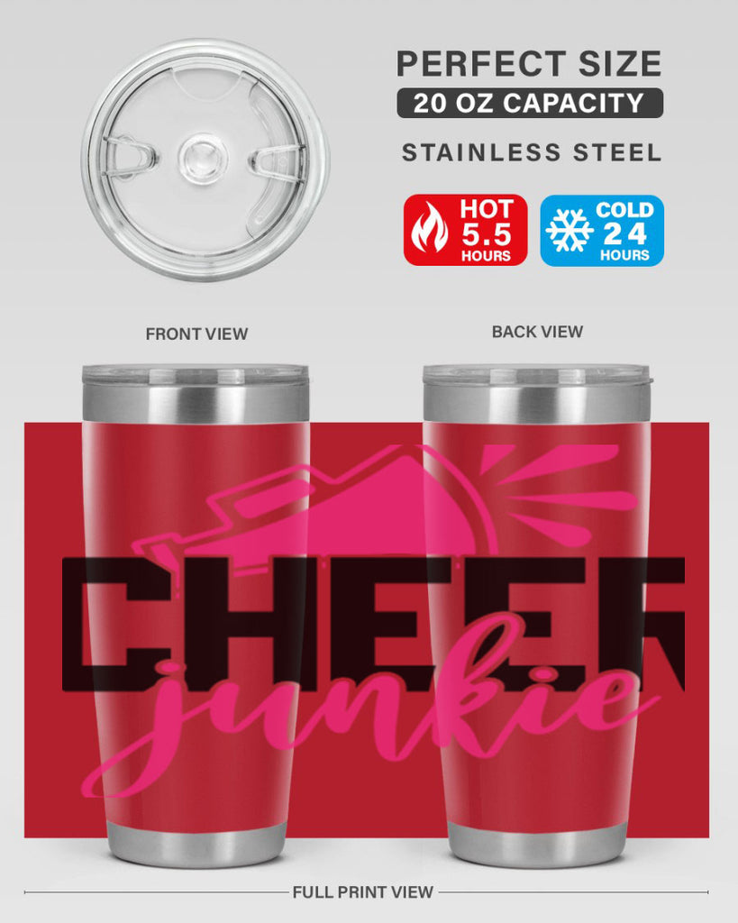 Cheer junkie 1390#- cheer- Tumbler