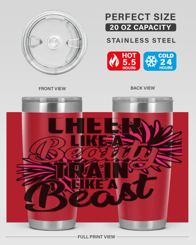 Cheer like a Beauty Train like a Beast 1388#- cheer- Tumbler