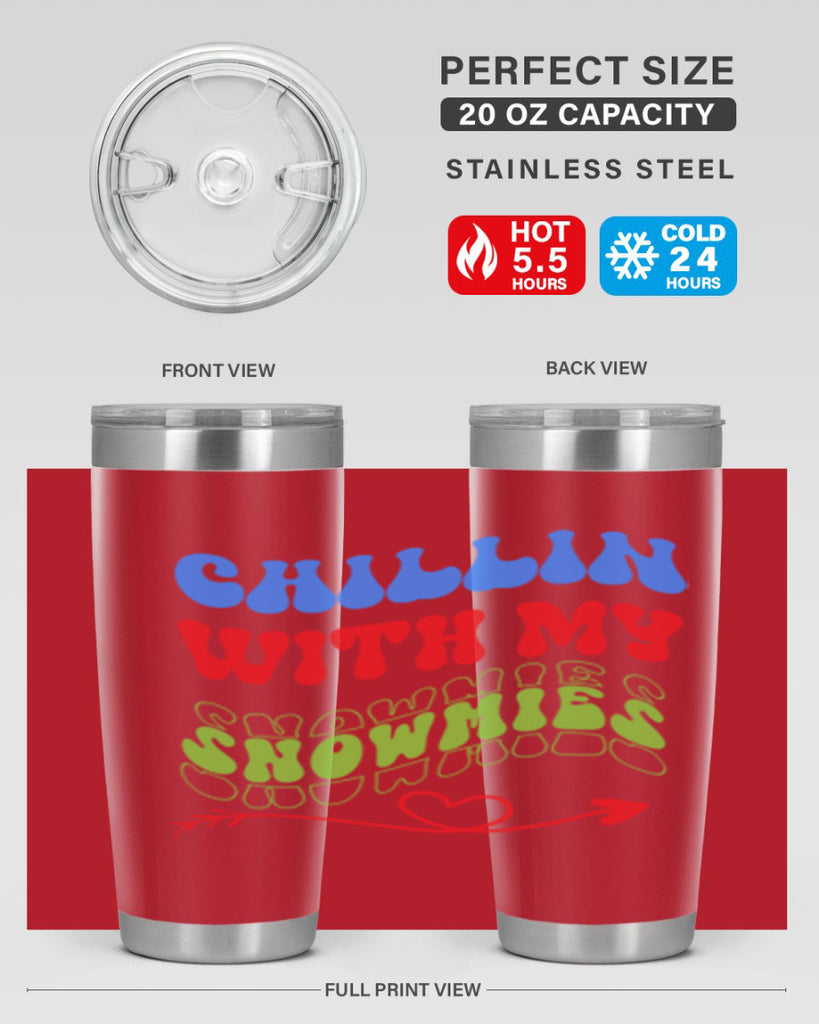 Chillin with my snowmies 42#- winter- Tumbler