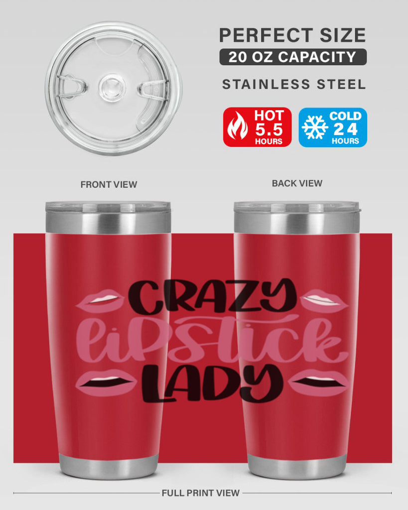 Crazy Lipstick Lady Style 107#- make up- Tumbler