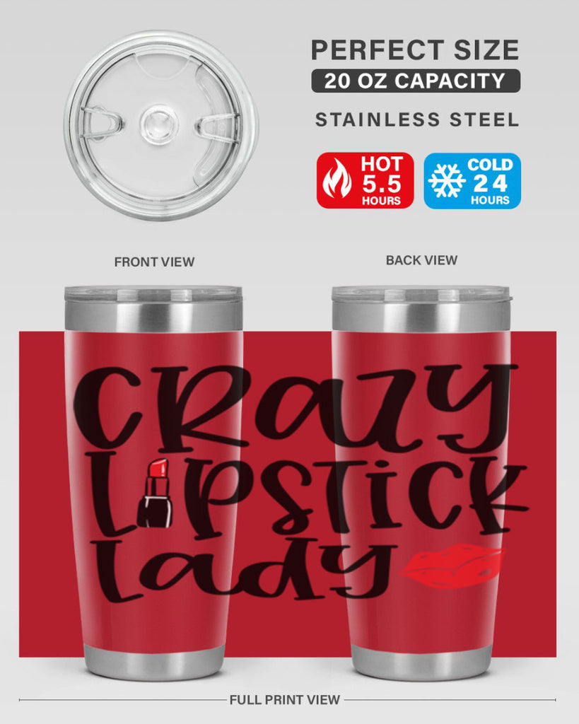 Crazy Lipstick Lady Style 240#- make up- Tumbler