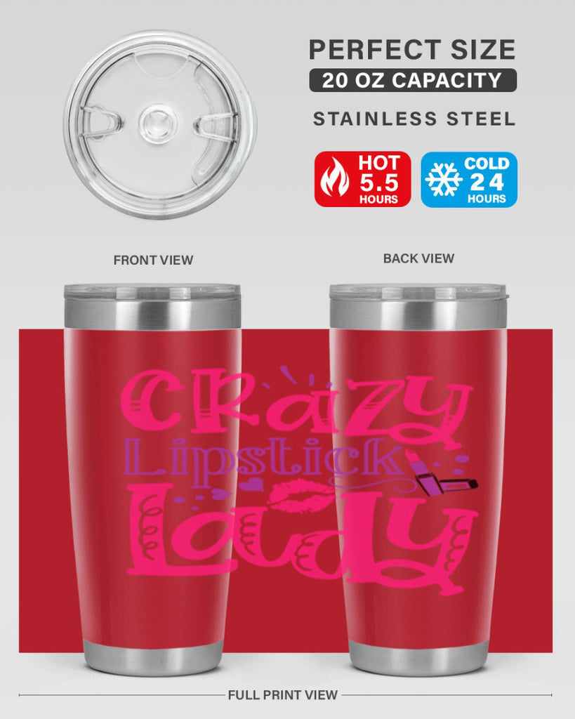 Crazy Lipstick Lady Style 241#- make up- Tumbler